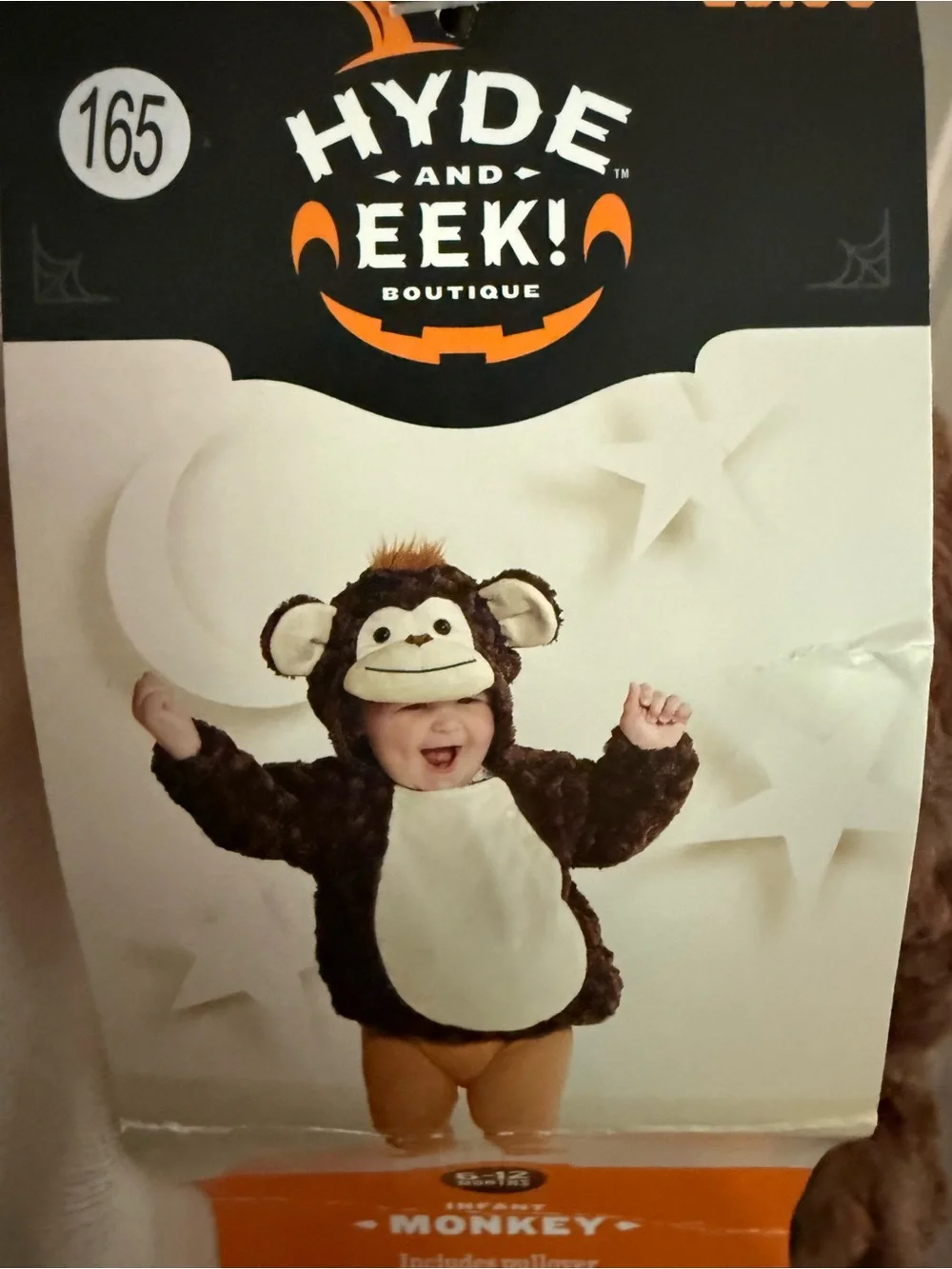 NWT  Target Hide & Eek Monkey Halloween Costume 6-22 months